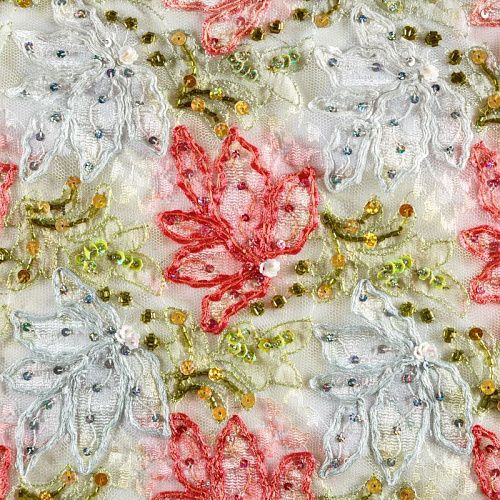 Сетка с вышивкой 055-04144 белый