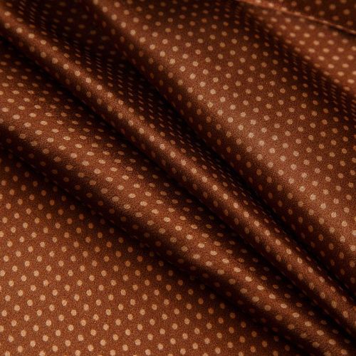 Шелк натуральный 064-17171 корица принтованный