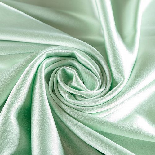 Кади креп-атлас 001-06608 мятный однотонный