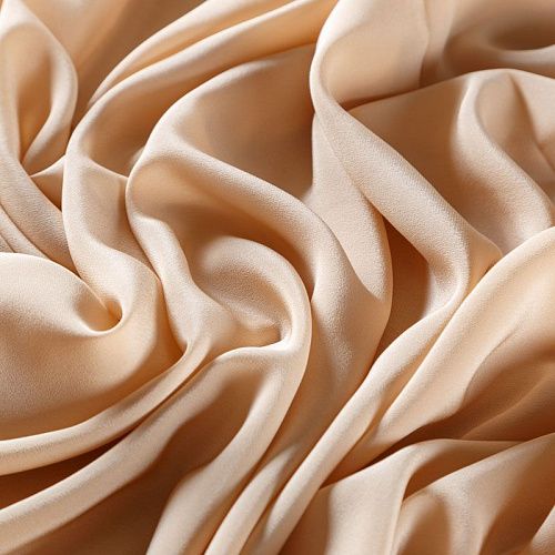 Крепдешин натуральный 028-06261 телесный однотонный