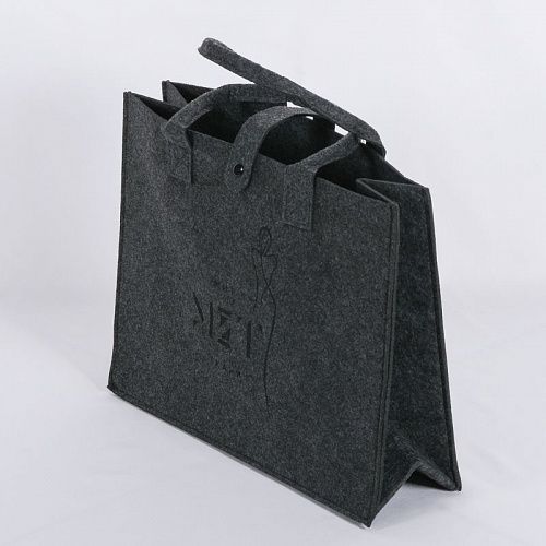 Сумка-шоппер 40x30x15 см TI-64 фетр/серый