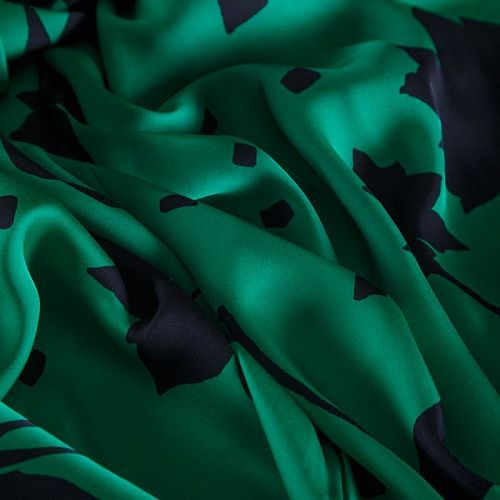 Шелк-штапель 069-16533 зеленый принтованный