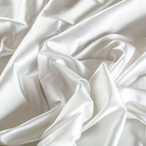 Сатин стрейч 001-07051 молочный однотонный