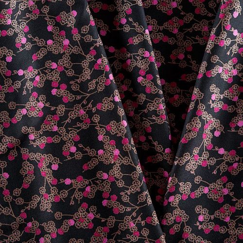 Твил-штапель 069-04626 черный принтованный