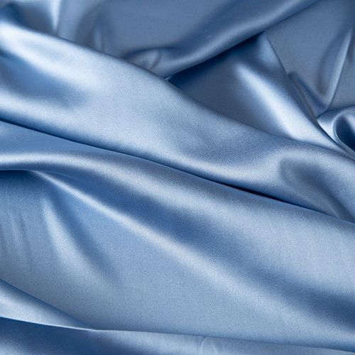 Шелк натуральный стрейч 064-20177 голубой