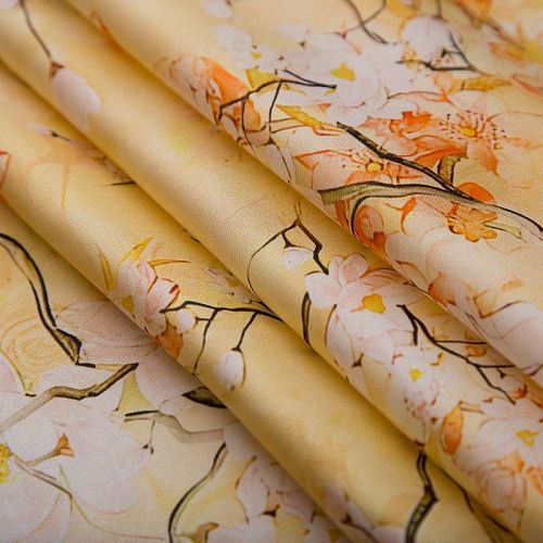 Шелк натуральный Zimmermann 064-19268 дынный принтованный