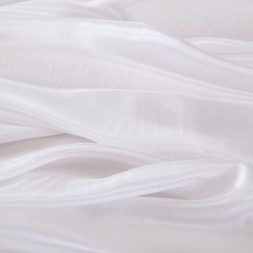 Перл шифон 068-19402 белый однотонный