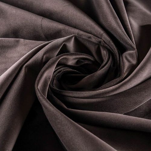 Бархат К22-1361 пыльно-коричневый однотонный