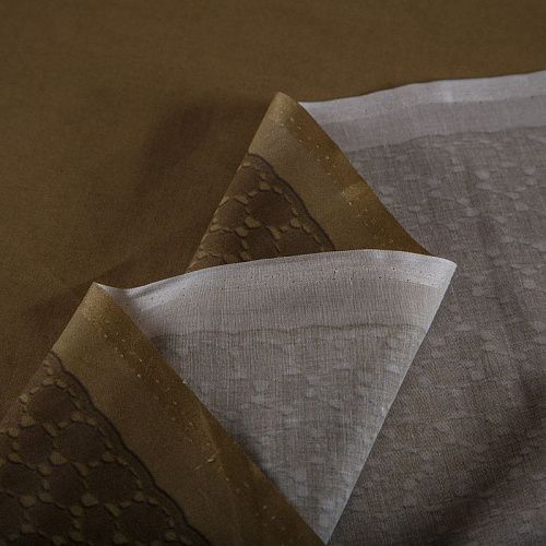 Батист Marni 003-16110 коричневый хаки принтованный