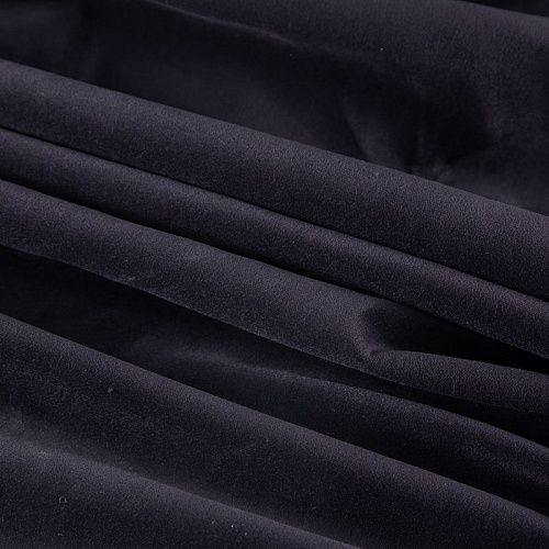 Бархат хлопковый 002-19955 черный однотонный