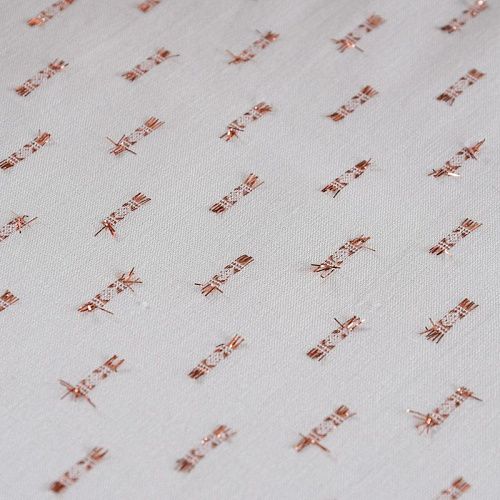 Хлопок плательно-рубашечный с люрексом 049-12039 сливочный