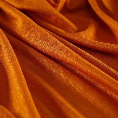 Трикотаж льняной 056-16733 жженый апельсин однотонный