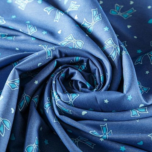 Джинс 015-08017 синий принтованный