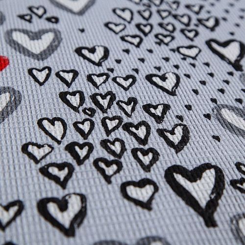 Полотно вафельное 007-13891 серый принтованный