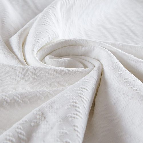 Трикотаж 056-14526 белый жаккардовый