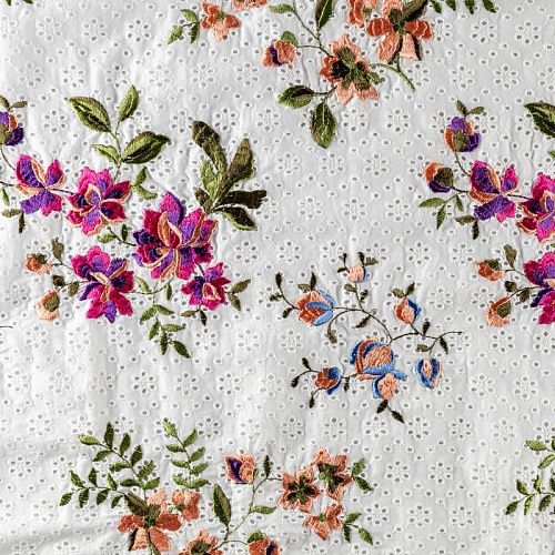 Шитье К32-274 белый с вышивкой