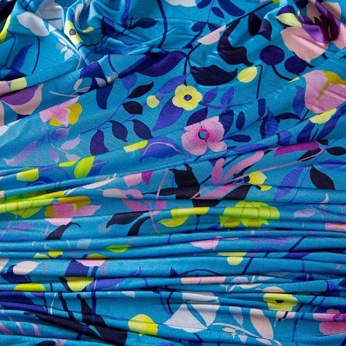 Трикотаж холодный 056-19934 голубой принтованный