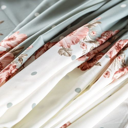 Креп-шифон К33-072 молочно-серый принтованный