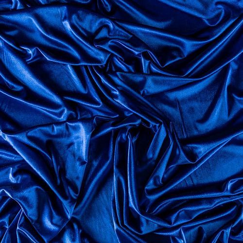 Бархат-лайкра К33-569 васильковый однотонный