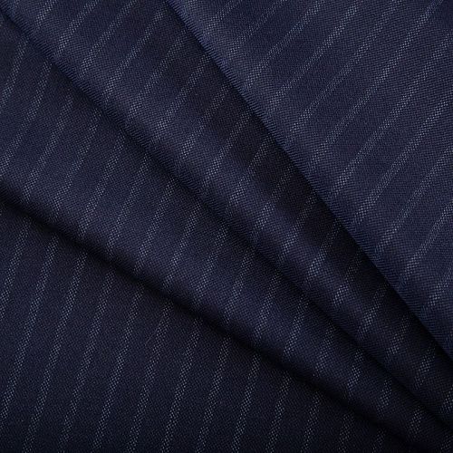 Ткань костюмная Eleventy 025-19323 темно-синий полоска