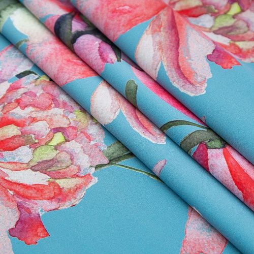 Бифлекс на скубе двусторонний 005-20342 серо-бирюзовый принтованный