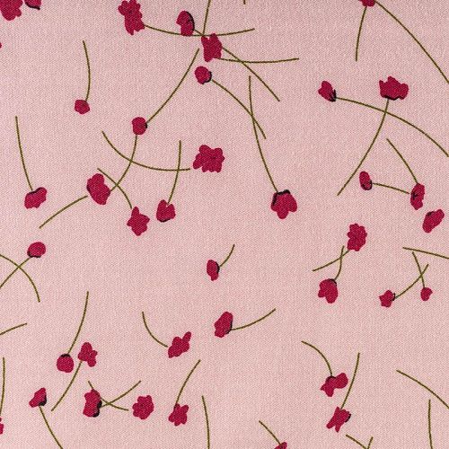 Твил-штапель 069-00360 розовый принтованный