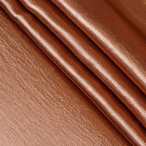 Креп-сатин крэш 001-13645 медно-коричневый однотонный