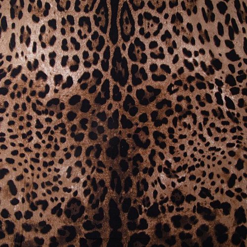 Шелк натуральный стрейч 064-20053 коричневый лео