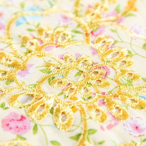 Шитье 067-07610 светло-желтый принтованный