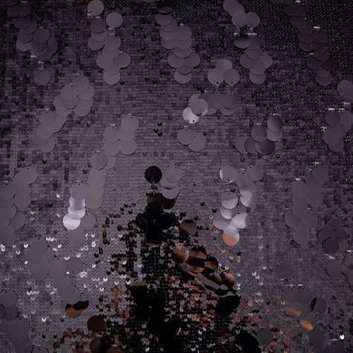 Пайетки конфетти на сетке 050-19874 черный