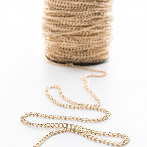 Цепь декоративная 4 мм металл 158-4-под золото 