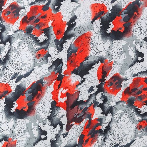 Креп-шифон 027-02907 белый принтованный