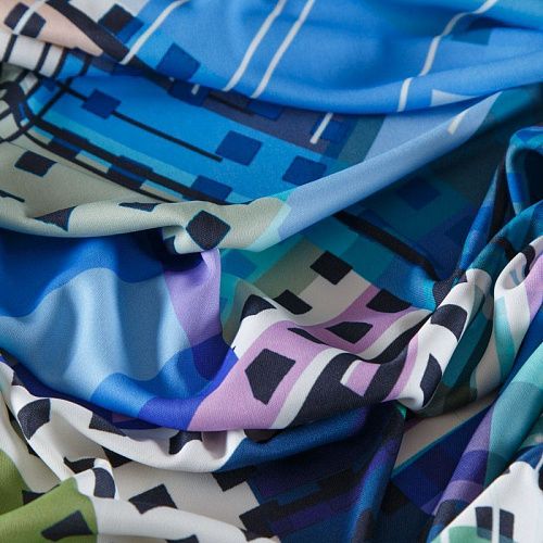 Трикотаж масло 056-12502 белый принтованный