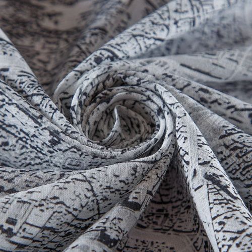 Батист 003-16553 светло-серый принтованный