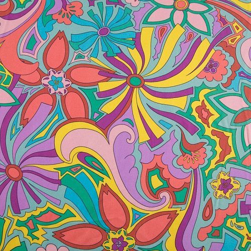 Вискоза 009-12351 мультиколор принтованный