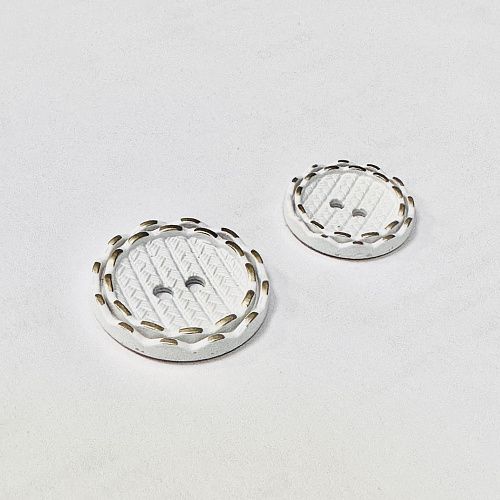 Пуговица с проколами 18мм металл 2003093563450 белый