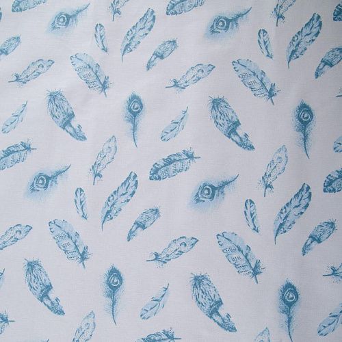 Тик наволочный 054-13912 белый принтованный