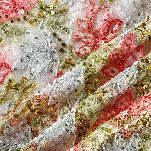 Сетка с вышивкой 055-04144 белый