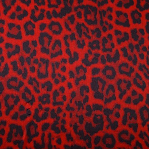 Шелк синтетический 065-13925 красный принтованный