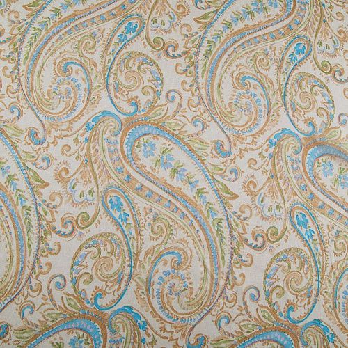 Шифон 068-17371 разбеленный желтый принтованный