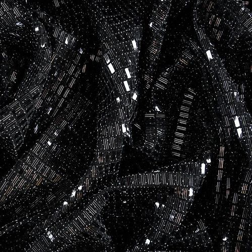 Трикотаж с пайетками 056-11078 черный