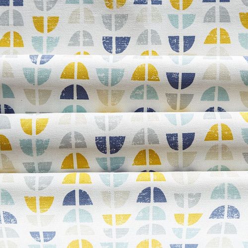 Ткань портьерная 19-02-04551 белый принтованный