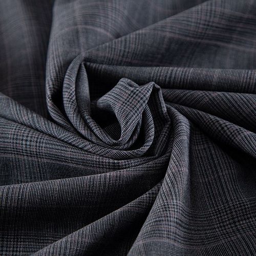 Шерсть костюмная 025-20223 серый клетка