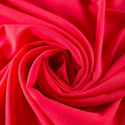 Креп-шифон 027-09863 кораллово-красный однотонный