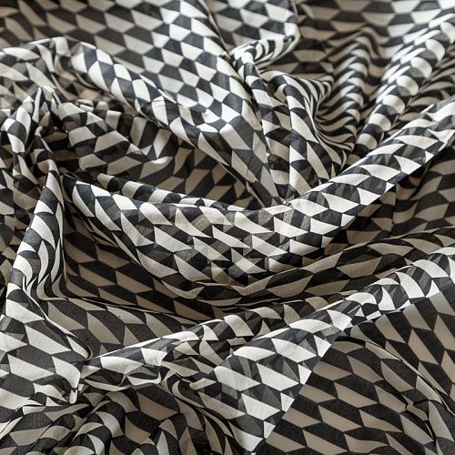 Батист 003-07821 молочный принтованный