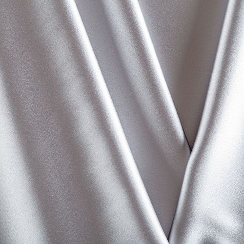 Сатин стрейч 001-07042 серебристо-серый однотонный