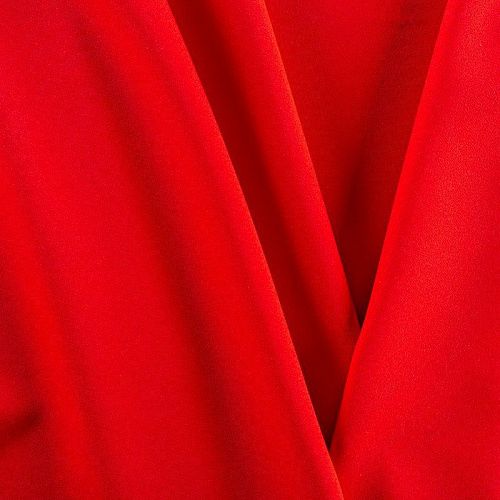Креп 026-01605 красный однотонный
