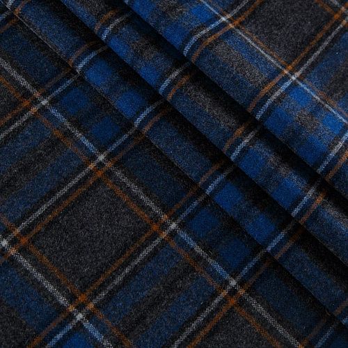 Ткань костюмная 025-14438 темно-серый принтованный