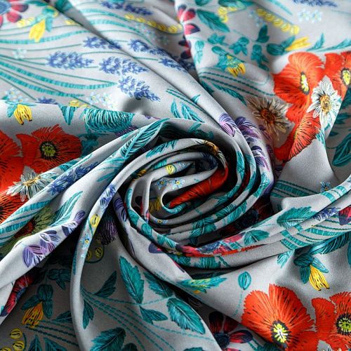 Вискоза "Лоренцо" 036-08330 светло-серый принтованный