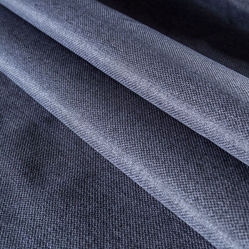 Ткань мебельная рогожка 22-02-00776 серо-стальной однотонный